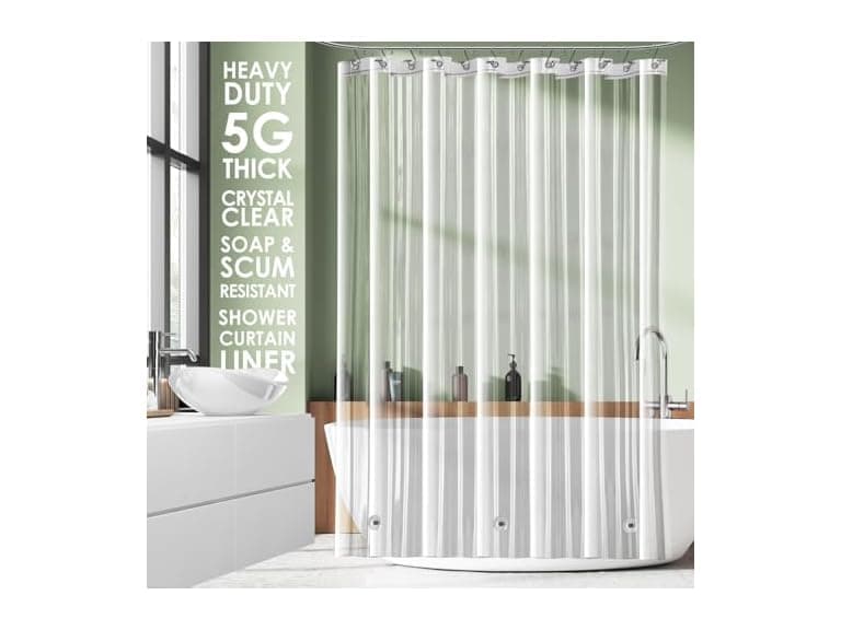 Clara Clark Clear Shower Curt Liner - Image 1