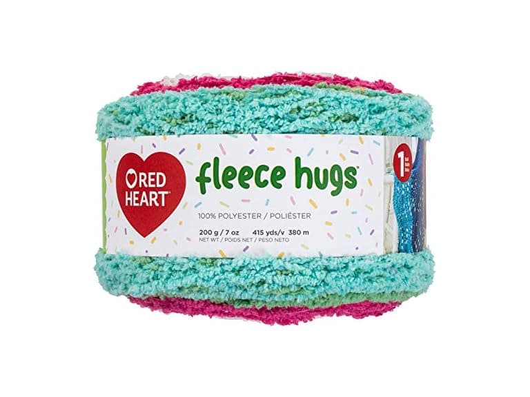 RED HEART Fleece Hugs Yarn, Lilies - Image 1