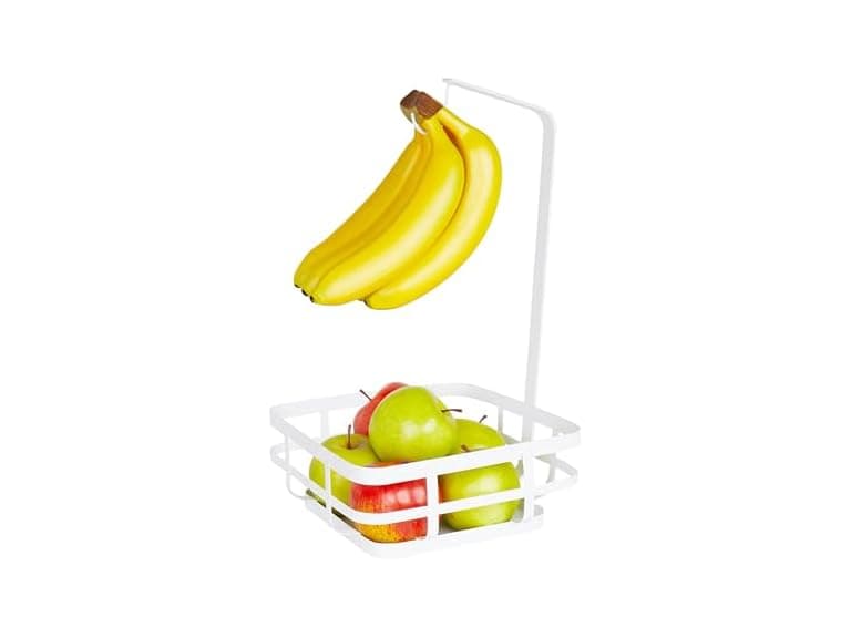 Spectrum Fruit Basket with Banana Hanger White - Image 1