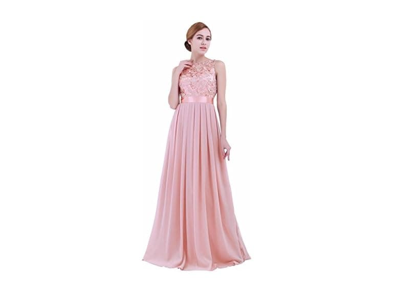 IEFiEL Women (4) Summer Wedding Dress Pearl Pink - Image 1