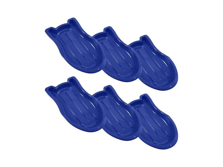 Superio Toboggan Snow Sled, 6 Pack - Image 1