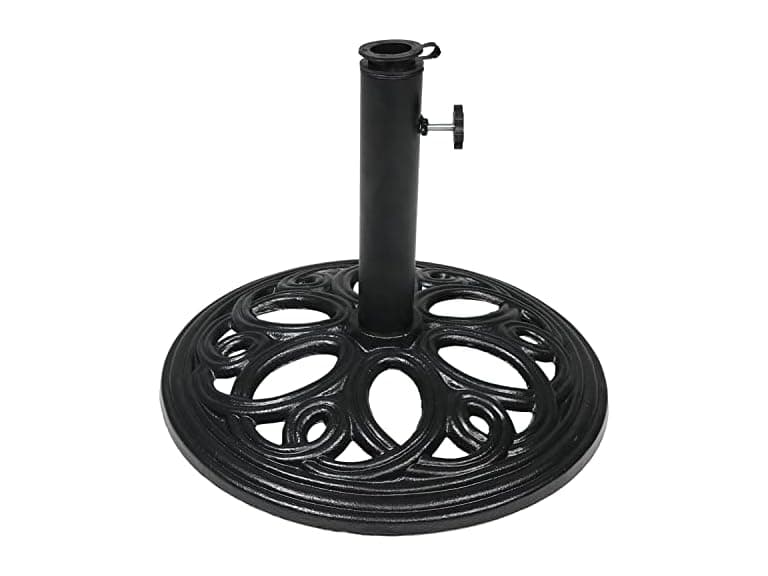 Sunnydaze Black 18" Cast Iron Patio Umbrella Base - Image 1