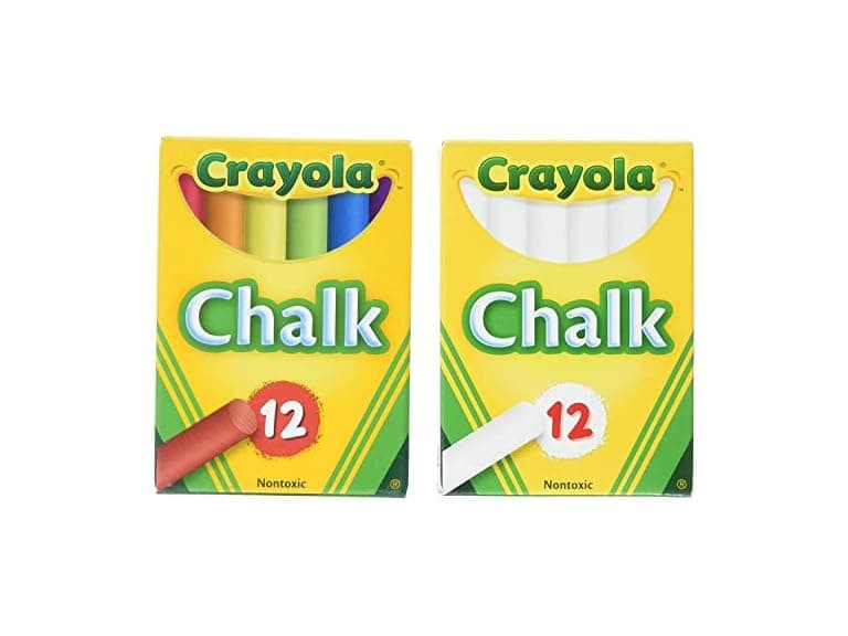 Crayola Non-Toxic White and Color Chalk Bundle - Image 1