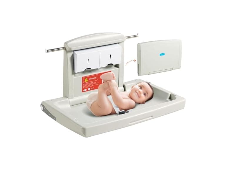 Wall-Mounted Baby Changing Station, Horizontal - Image 1