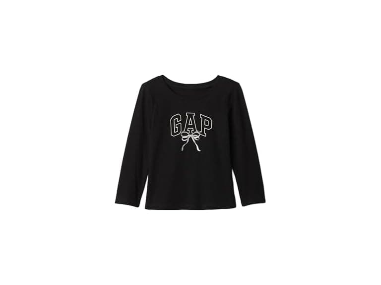 GAP Girls Long Sleeve Graphic Tee T-shirt - Image 1