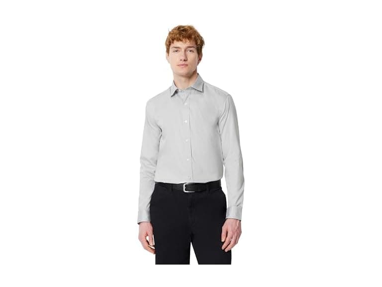 Amazon Essentials Men Stretch Wrinkle Shirt Grey - Image 1