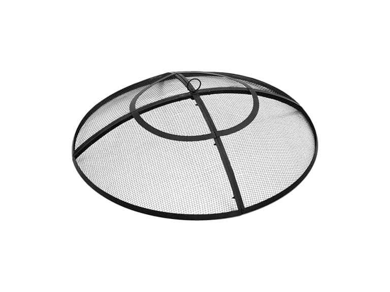 Sunnydaze 24" Round Fire Pit Spark Screen Cover - Image 1