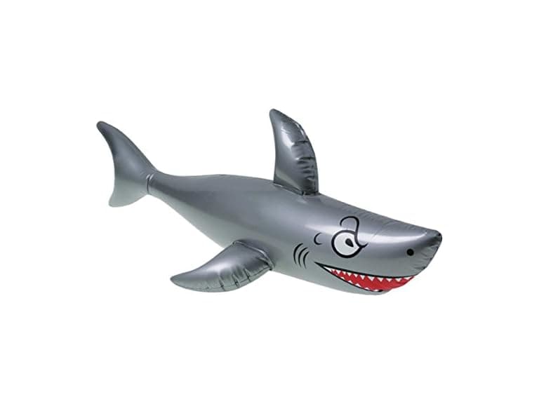 One 40" Long Vinyl Inflatable Shark - Image 1