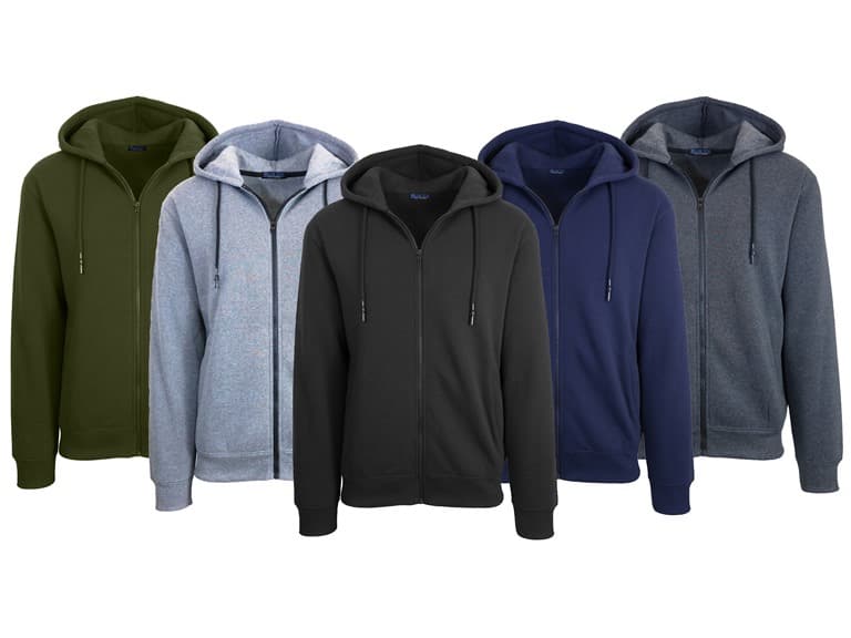 Mens Classic Fleece-Lined Zip Hoodie - Image 1