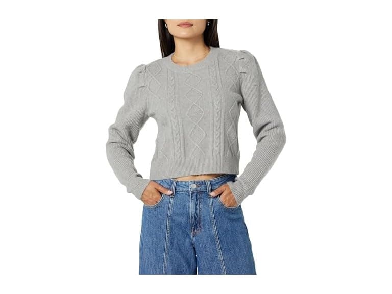 The Drop Gloria Puff Sleeve Cable-Knit - Image 1