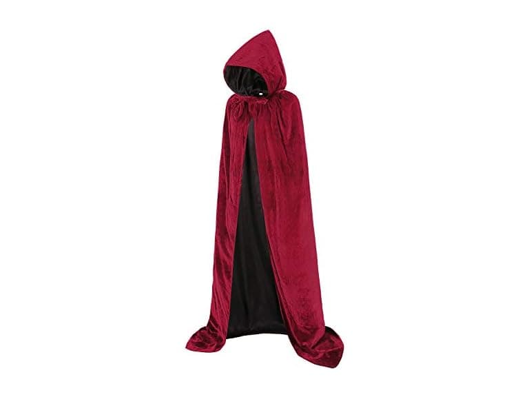 ALIZIWAY (S) Hooded Cape Reversible Velvet Cloak - Image 1