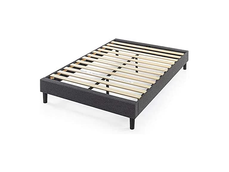 Zinus Curtis Upholstered Bed Grey Queen - Image 1