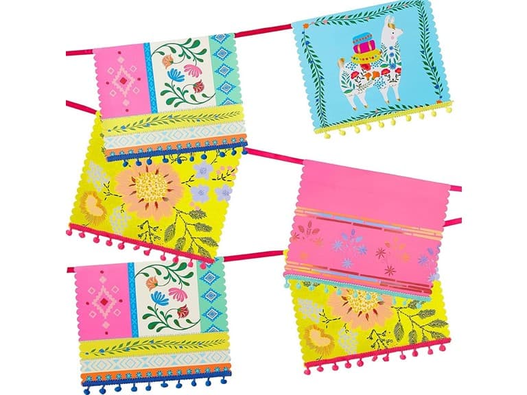 Talking Tables Colorful Mexican Pom Pom Garland - Image 1