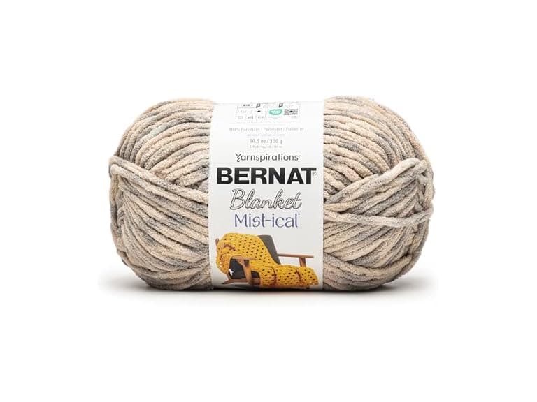 Spinrite Bernat Blanket Mist-Ical Yarn-Gray Cloud - Image 1