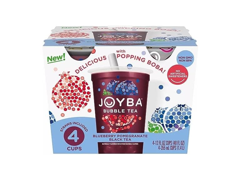 4PK Joyba Blueberry Pomegranate Black Tea Bubble Tea - Image 1
