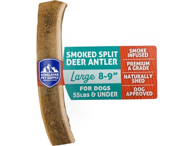 Himalayan Dog Chew Smoked Deer Antlers for Dogs 1Large - Image 1