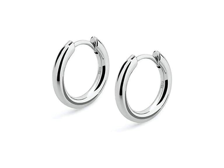 KRKC&CO NS615082 silver hoop earrings men - Image 1