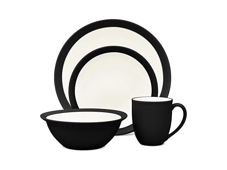 Noritake Colorwave Graphite 4-Piece Curve Place Setting, Service for 1 - Image 1