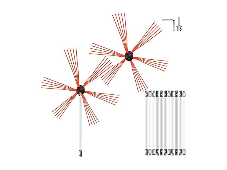 Chimney Sweep Kit 39FT Length, Chimney Brush Kit - Image 1