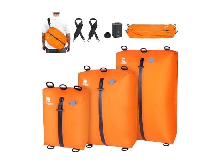 Orange 3 Pack Vacuum Bags 3 Sizes - Image 1