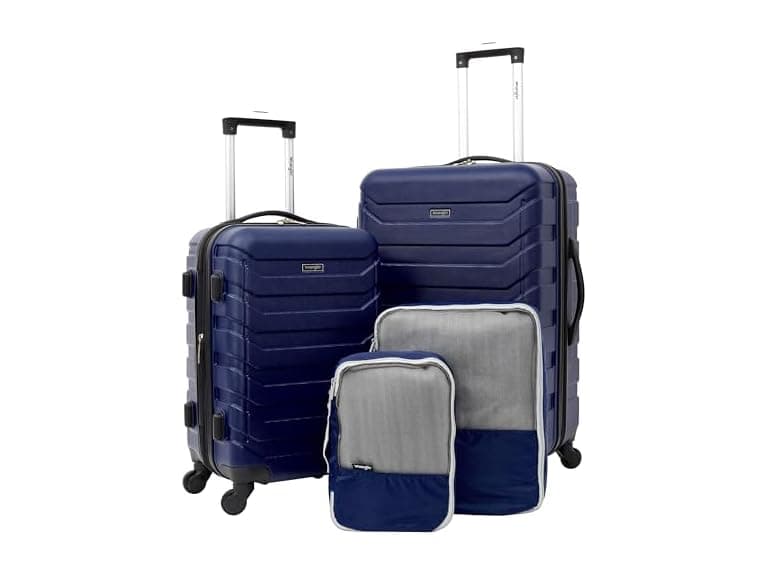 Wrangler 4 Piece Miami Luggage and Packing Cubes Set - Image 1