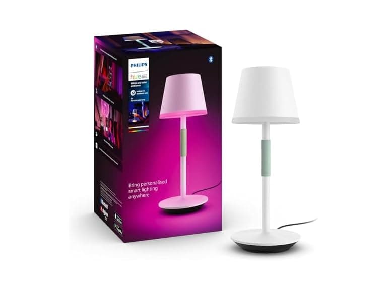 Philips Hue Go Smart Portable Table Lamp, White, 1 Pack - Image 1