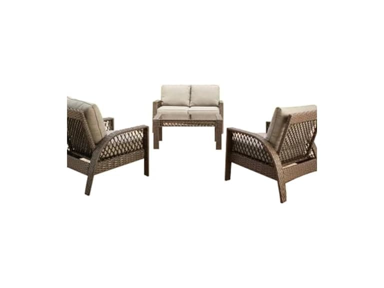 Four Seasons Courtyard Coral Bay 4 Piece Wicker Furniture - Image 1
