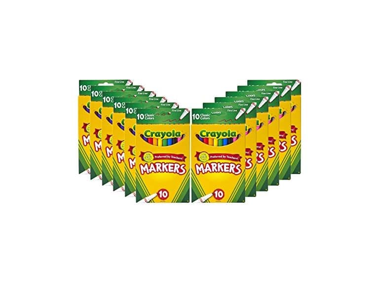Crayola Fine Line Markers for Kids (12 Boxes) - Image 1