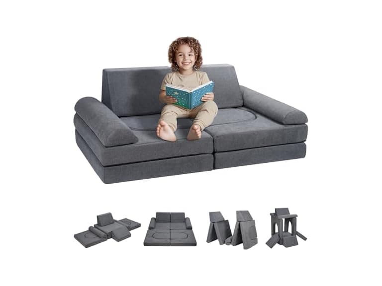 VEVOR Kids Couch, 10Pcs Modular Kids - Image 1