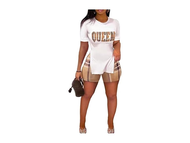 Mrsyves (L) Piece Outfits Short Side High Pants - Image 1