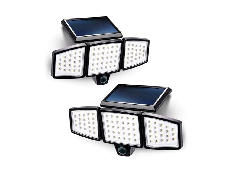 Home Zone 2PK Solar Triple Head Security Light - Image 1
