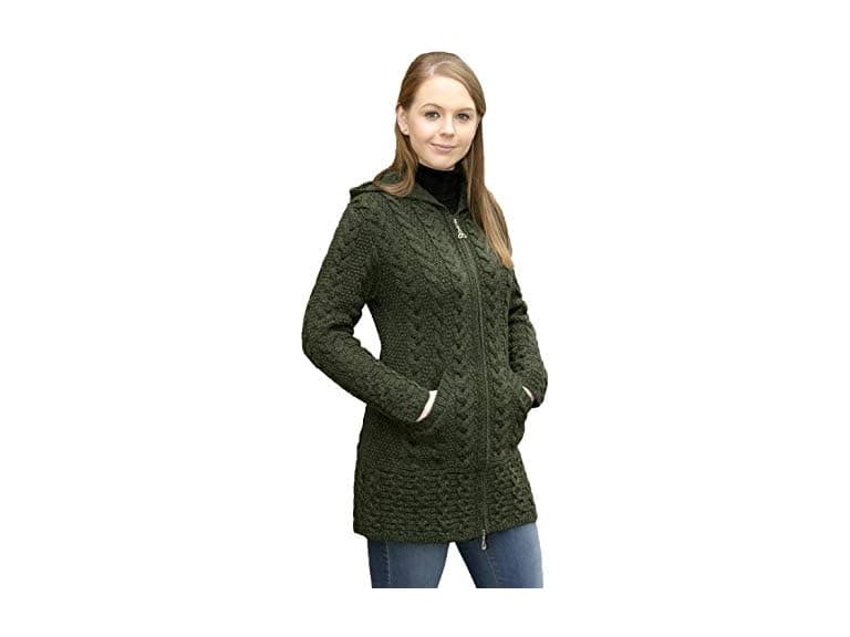 Aran Crafts Women (XS) Irish Cable Knitted Coat - Image 1