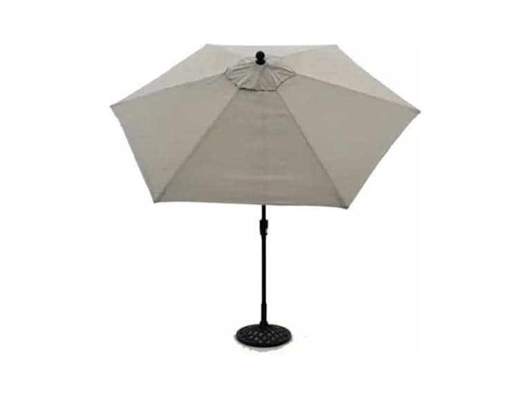 Four Seasons Courtyard 9' Round Sling Fabric Highland Market Umbrella - Image 1