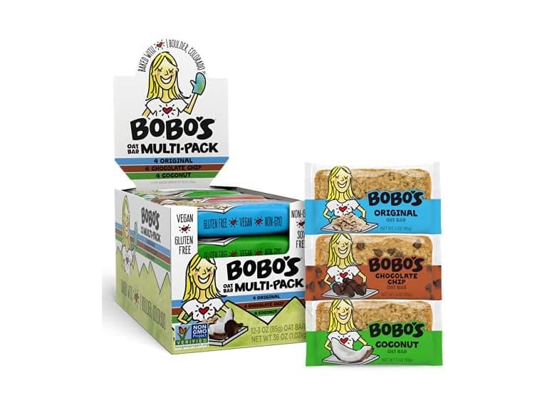 12PK Bobo's Chocolate Chip, Coconut, and Lemon Variety Pack - Image 1