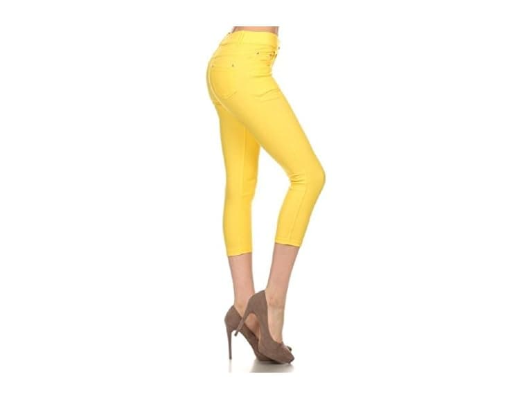 Yelete Women (M) Classic Solid Capri Yellow - Image 1