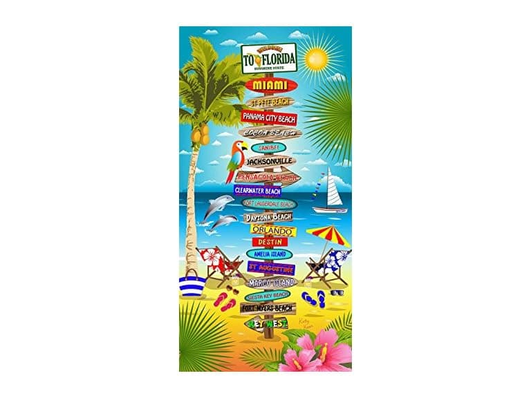 Dohler Florida Beach Signs Brazilian Velour B - Image 1