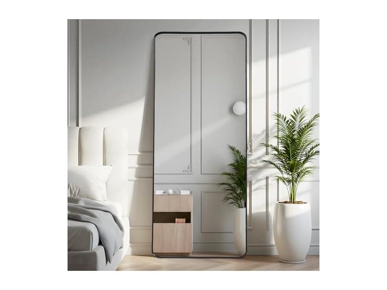 Anpark Black Rectangle Full Length Mirror - Image 1