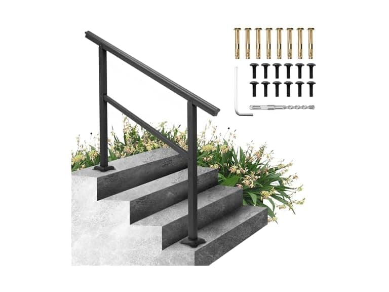 Handrail Outdoor Stairs 47.6 X 35.2 Inch Outdoor - Image 1