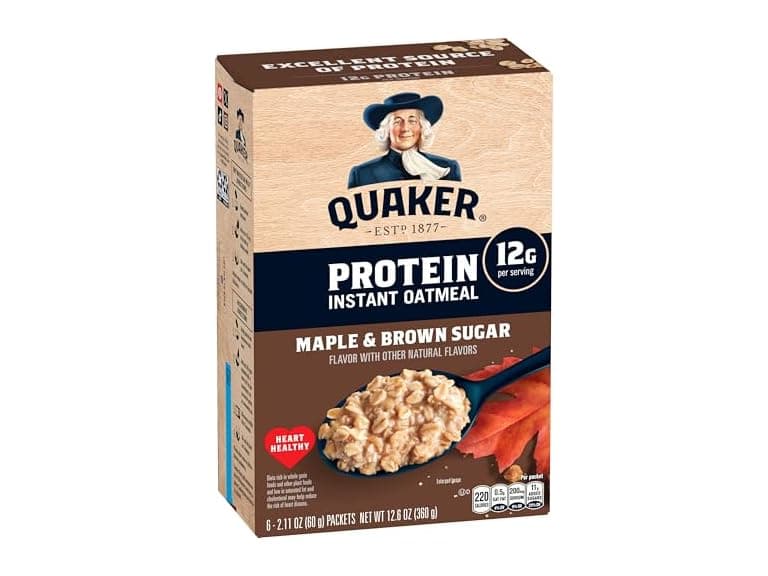 6CT Quaker Protein Instant Oatmeal, Maple Brown - Image 1