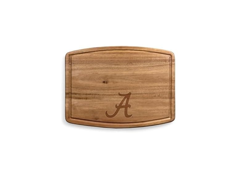 NCAA Alabama Crimson Tide Ovale Acacia Cutting Board - Image 1