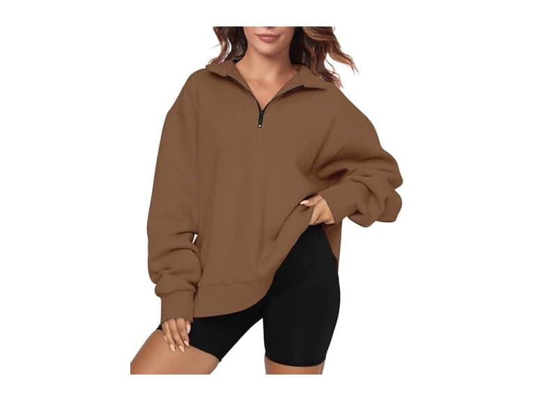 Fkeep Women Oversized Sweatshirt Half Sweatshirt - Image 1