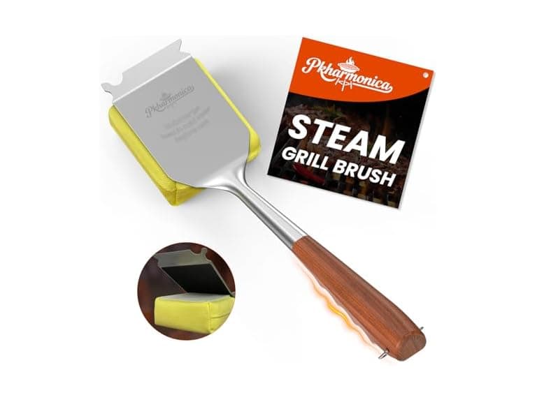 Bristle Free Grill Brush W/ Scraper - Image 1