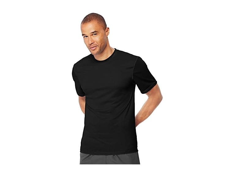 Hanes Men (L) DRI Tagless Men's T-Shirt_Black_L - Image 1