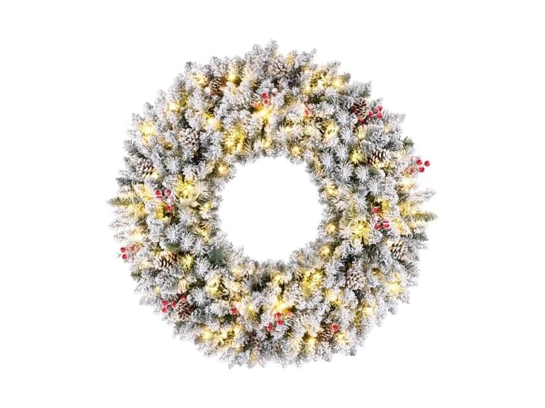 TOWPONICS Artificial Prelit Christmas Wreath - Image 1