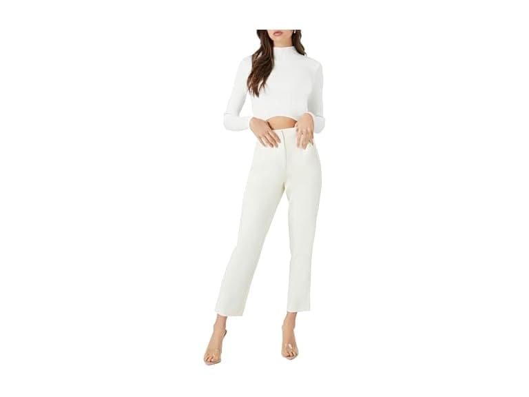 Forever 21 (L) Pleated High-rise Pants - Image 1