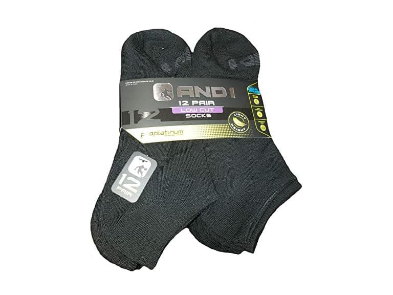 AND1 12 Pair ProPlatinum Low Cut Socks - Image 1