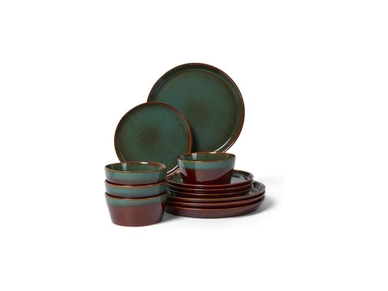Pokini Plates and Bowls, 12 Pieces - Image 1