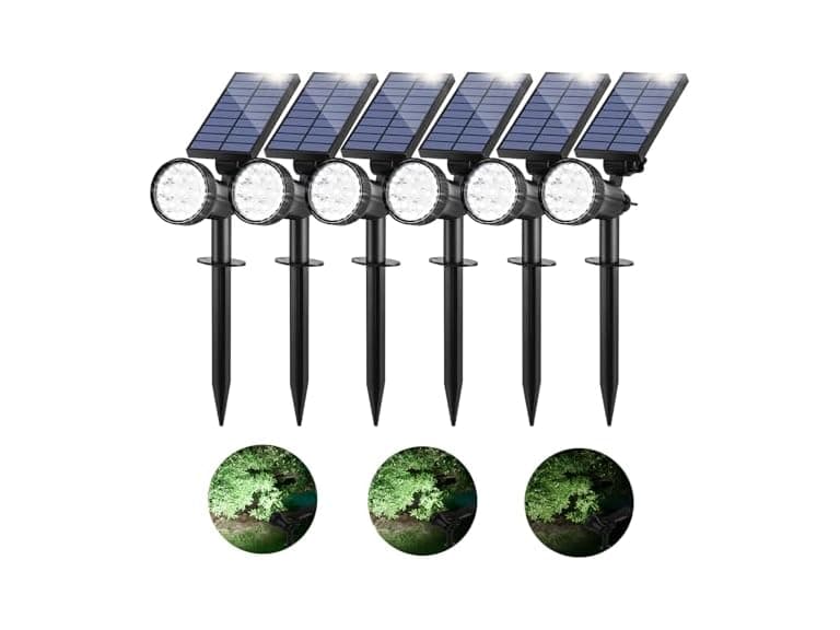 Bosceos Solar Spot Lights Outdoor, 6PK - Image 1