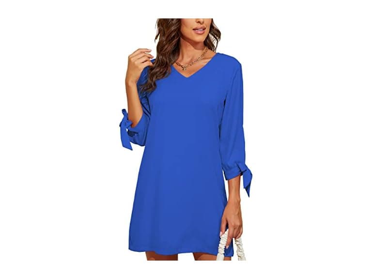 Belongsci Women Summer Dress Dress Q2: Light Blue - Image 1