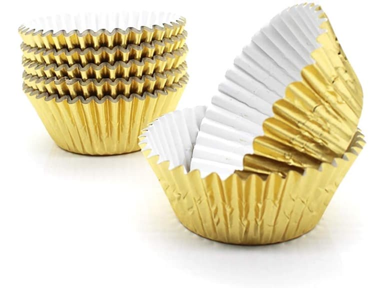 500 Count Standard Foil Cupcake Liners- Yellow - Image 1
